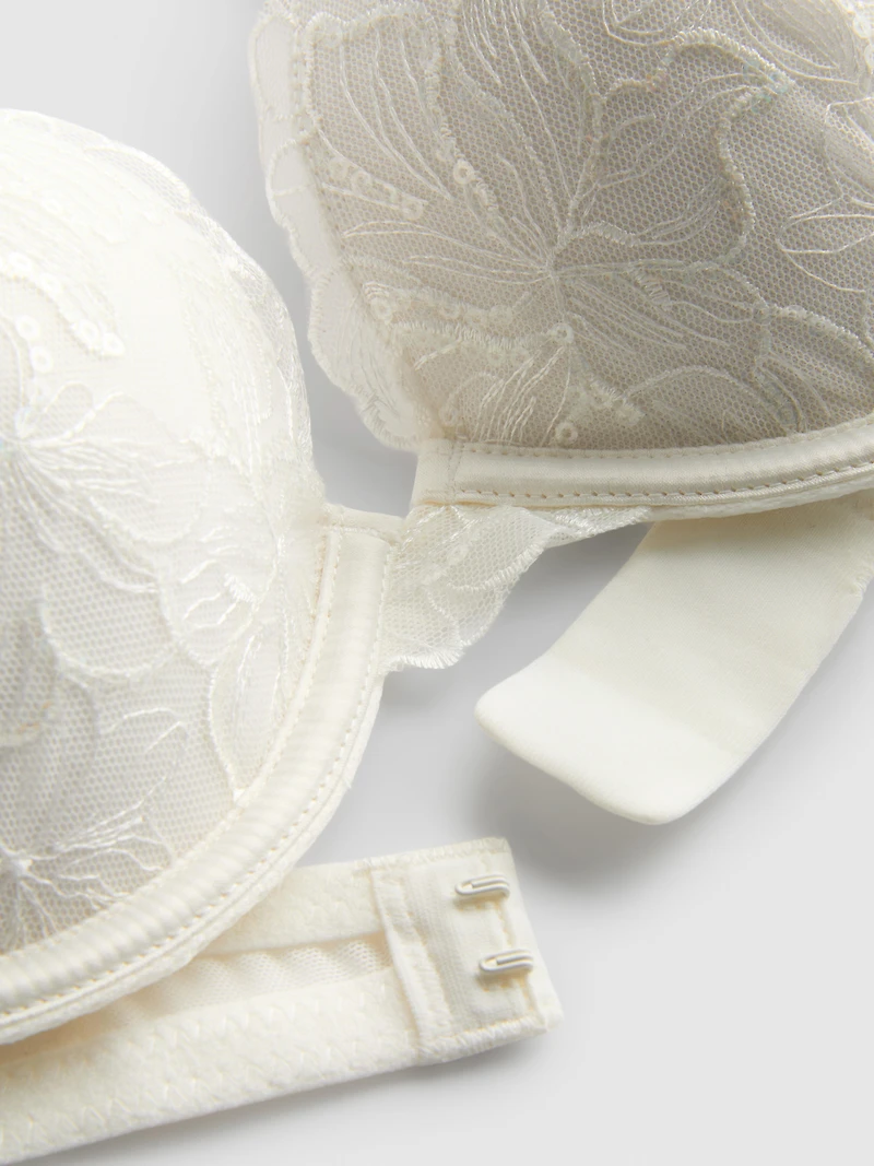 Sequin Embroidered Maximize Bra