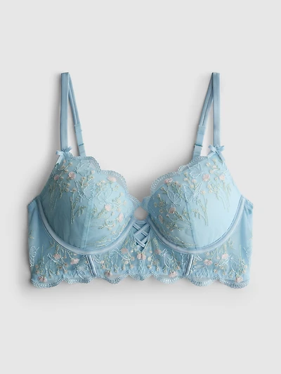 A-E Butterfly Longline Push Up Bra