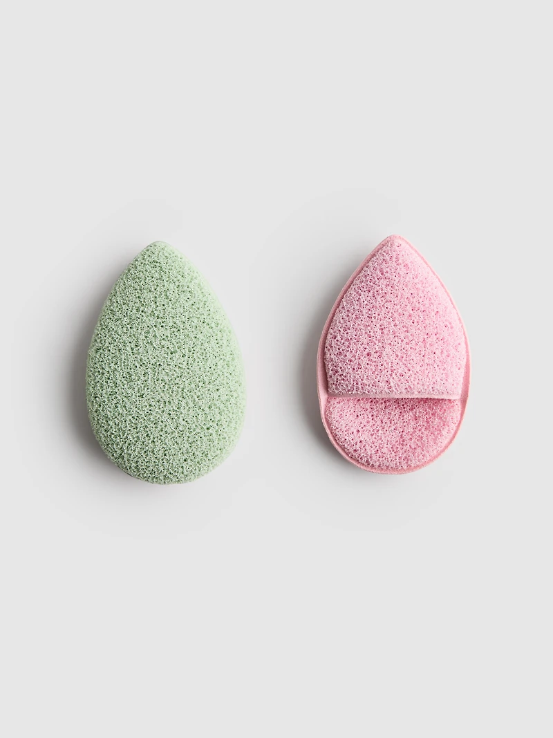 2pk Dual-Ended Cleansing Sponges