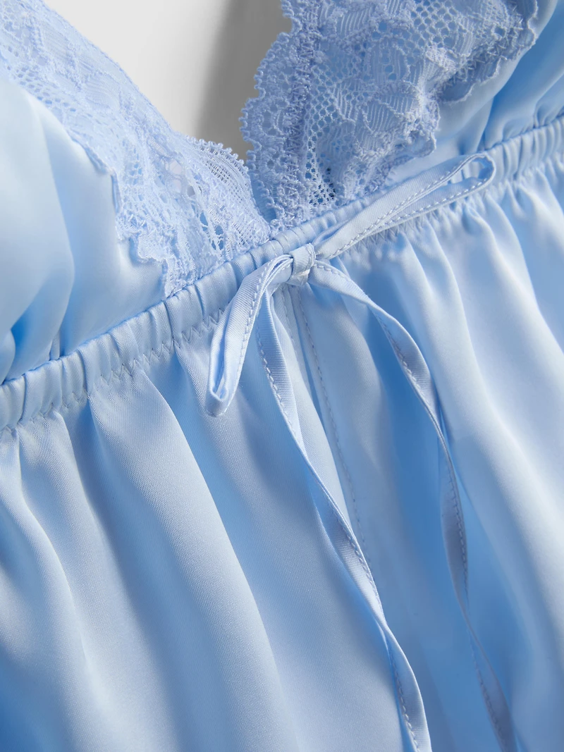 Bridal Satin Lace Babydoll Bralette