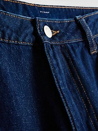 Cotton Denim Mid-Rise Wide-Leg Jeans