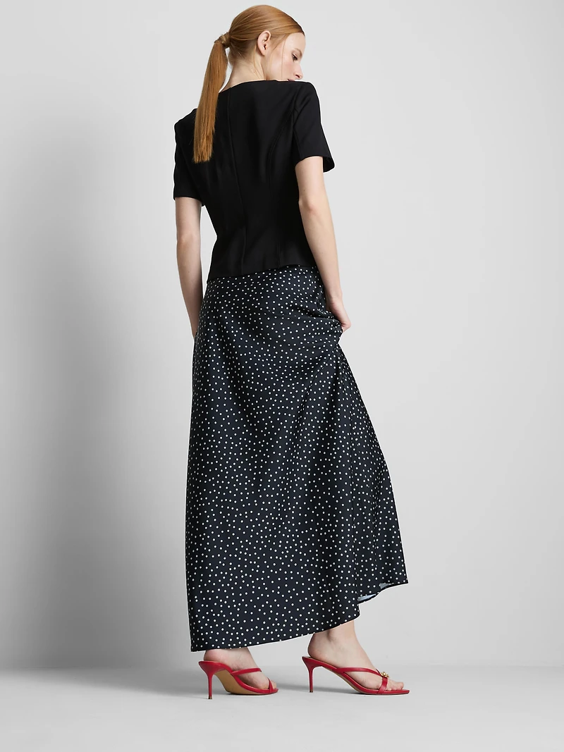 Short-Sleeve Square-Neckline Blazer