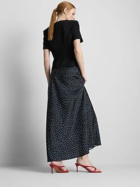 Short-Sleeve Square-Neckline Blazer