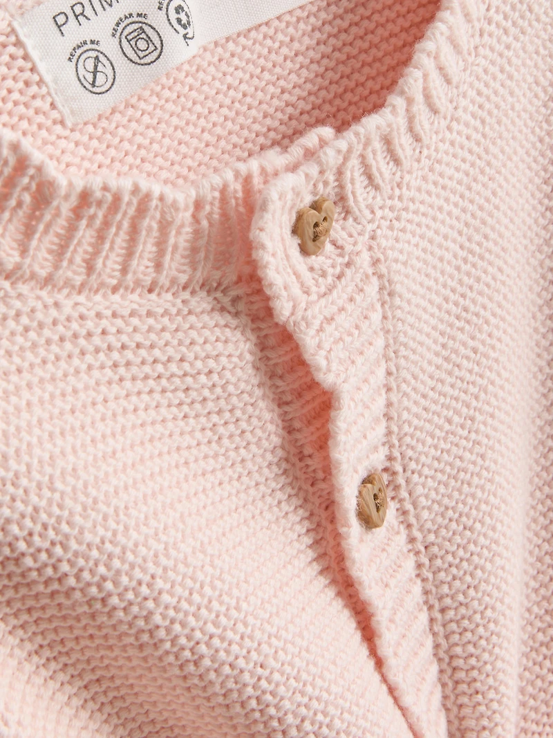 0-18mths | Scallop-Trim Newborn Cardigan