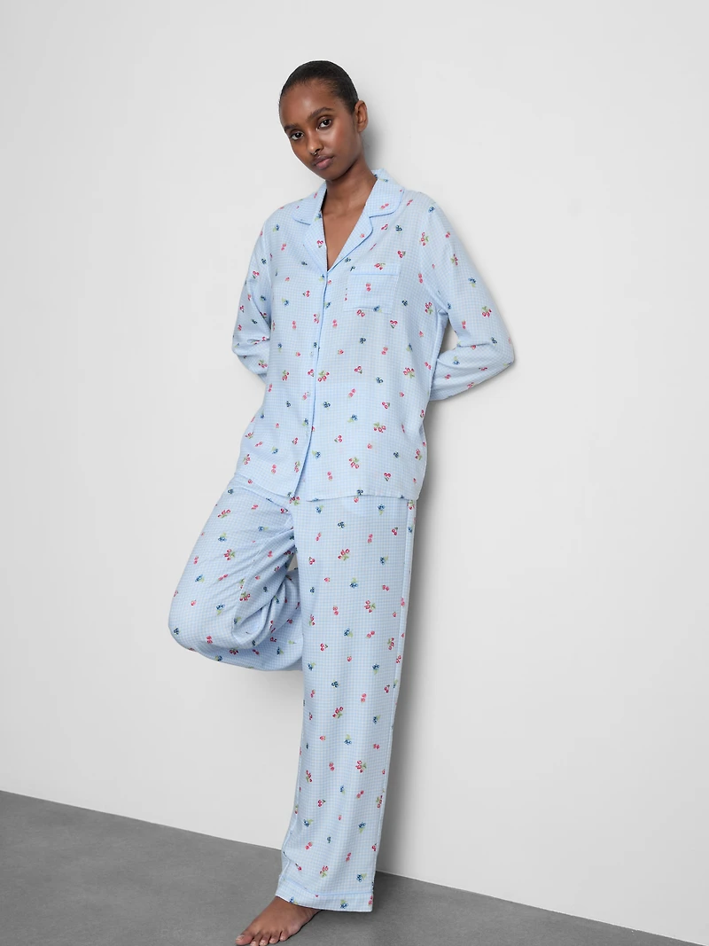 Gingham Berry Pajama Shirt