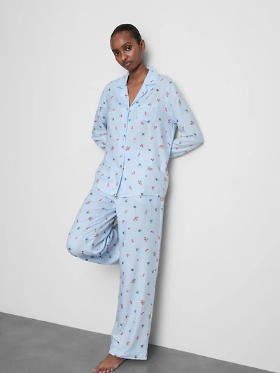 Gingham Berry Pajama Shirt