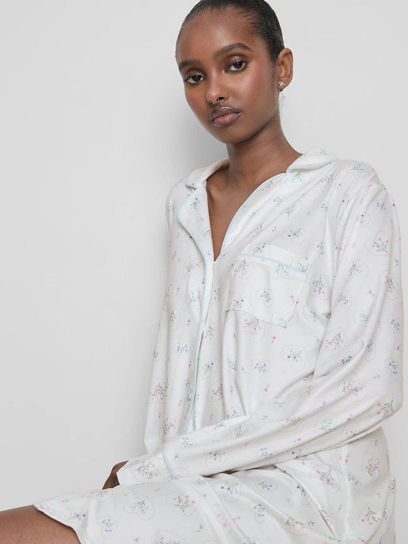 Relaxed Printed Boyfriend Nightshirt