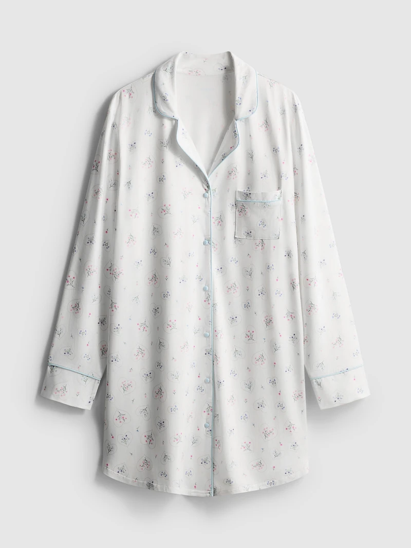Relaxed Printed Boyfriend Nightshirt
