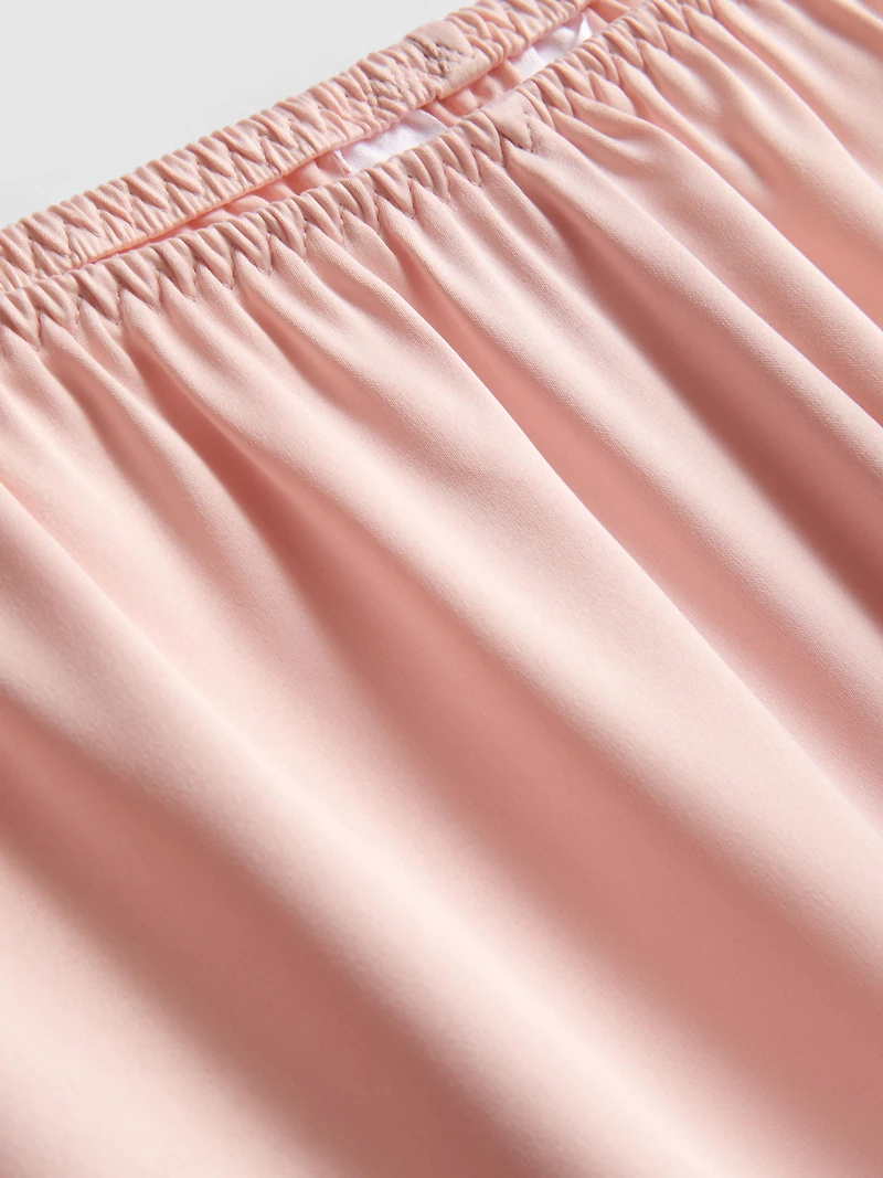 The Edit Satin Lace Pajama Shorts