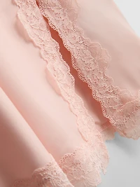 The Edit Satin Lace Mini Chemise