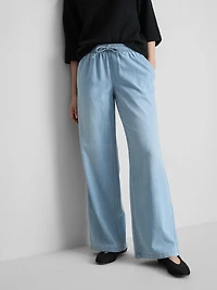 Straight-Leg Denim Joggers