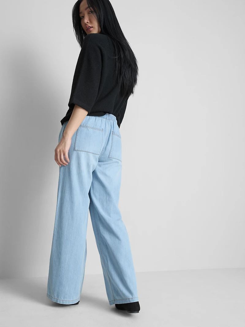 Straight-Leg Denim Joggers
