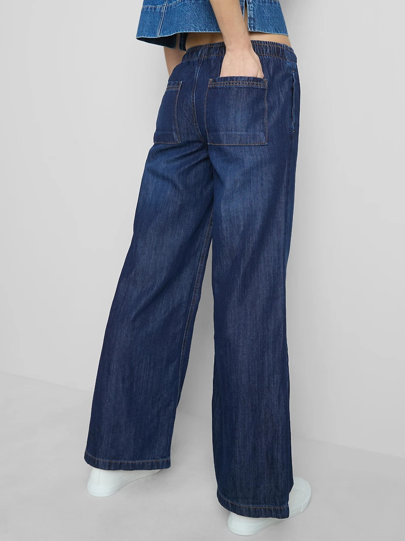 Straight-Leg Denim Joggers