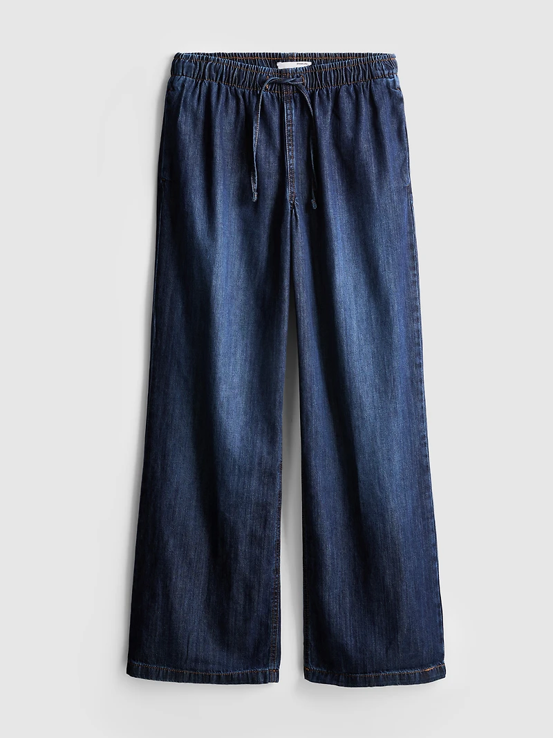 Straight-Leg Denim Joggers