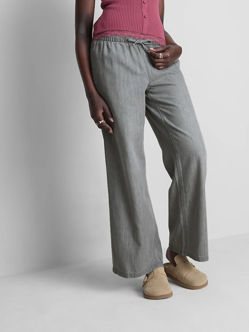 Straight-Leg Denim Joggers