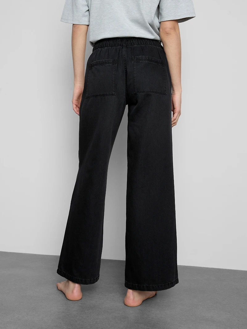Straight-Leg Denim Joggers