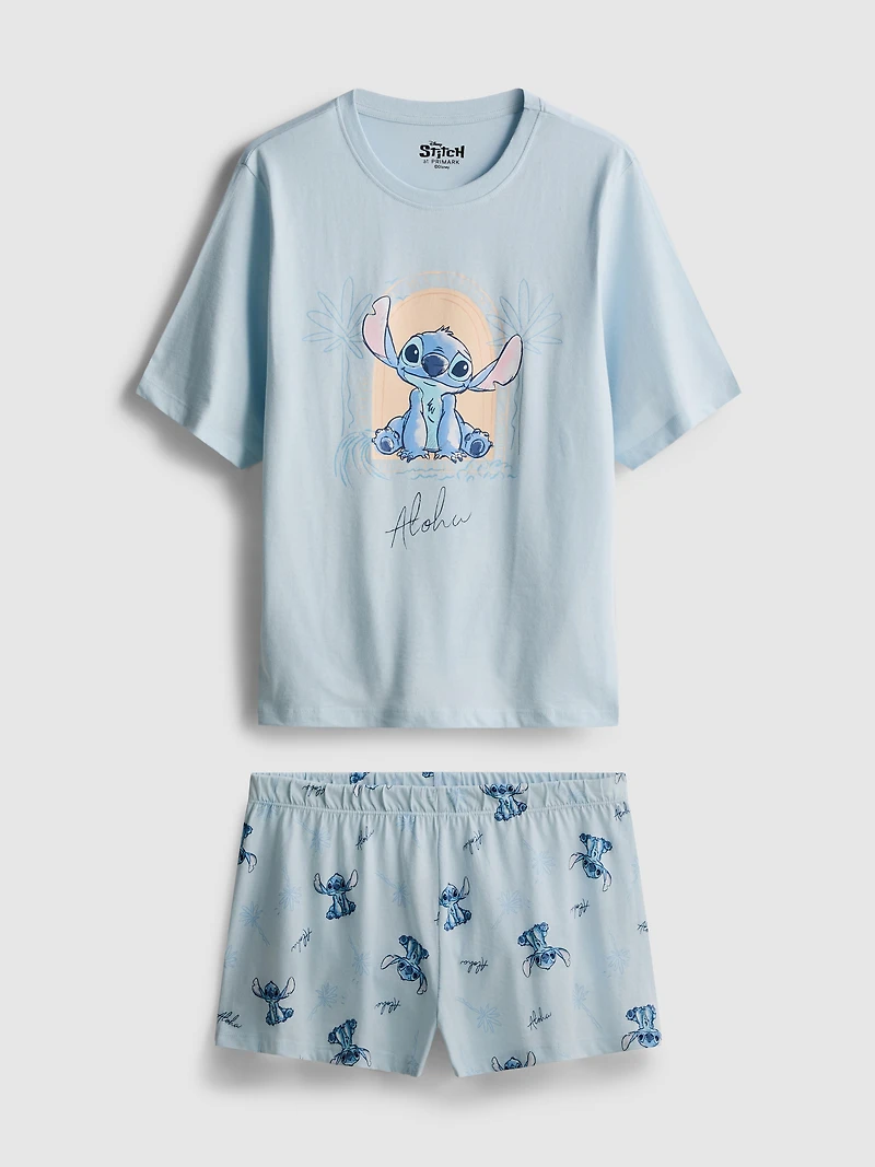 Disney’s Stitch Cotton Graphic Shorty Pajamas