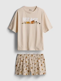 Disney’s Ice Age Cotton Graphic Shorty Pajamas