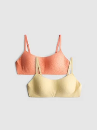 2pk Wireless All-Over Lace Bras
