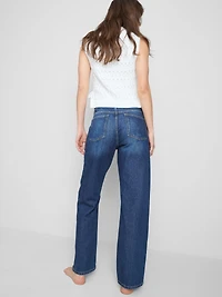 High-Waisted Straight-Leg Jeans