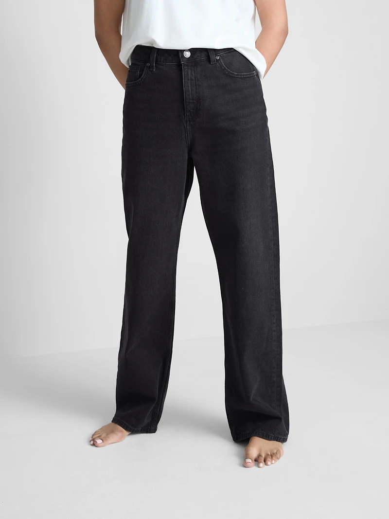 High-Waisted Straight-Leg Jeans