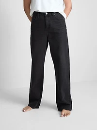 High-Waisted Straight-Leg Jeans