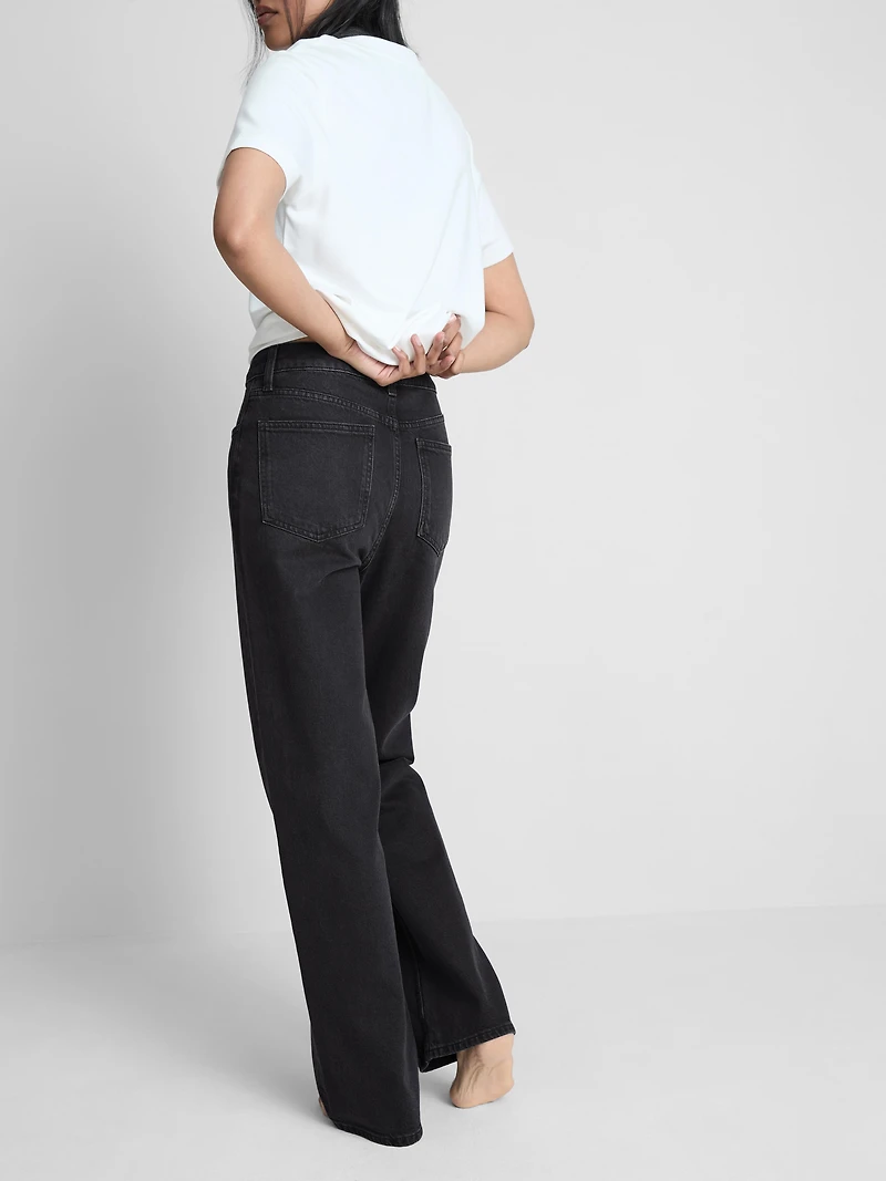 High-Waisted Straight-Leg Jeans