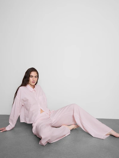 Cotton Oxford Pajama Bottoms