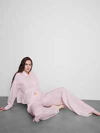 Cotton Oxford Pajama Bottoms