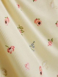 Floral Ribbed Cami Pajama Top