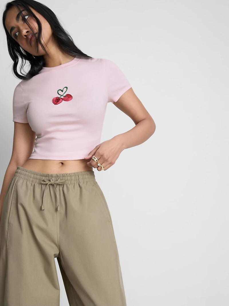 Cotton Embroidered Baby Tee