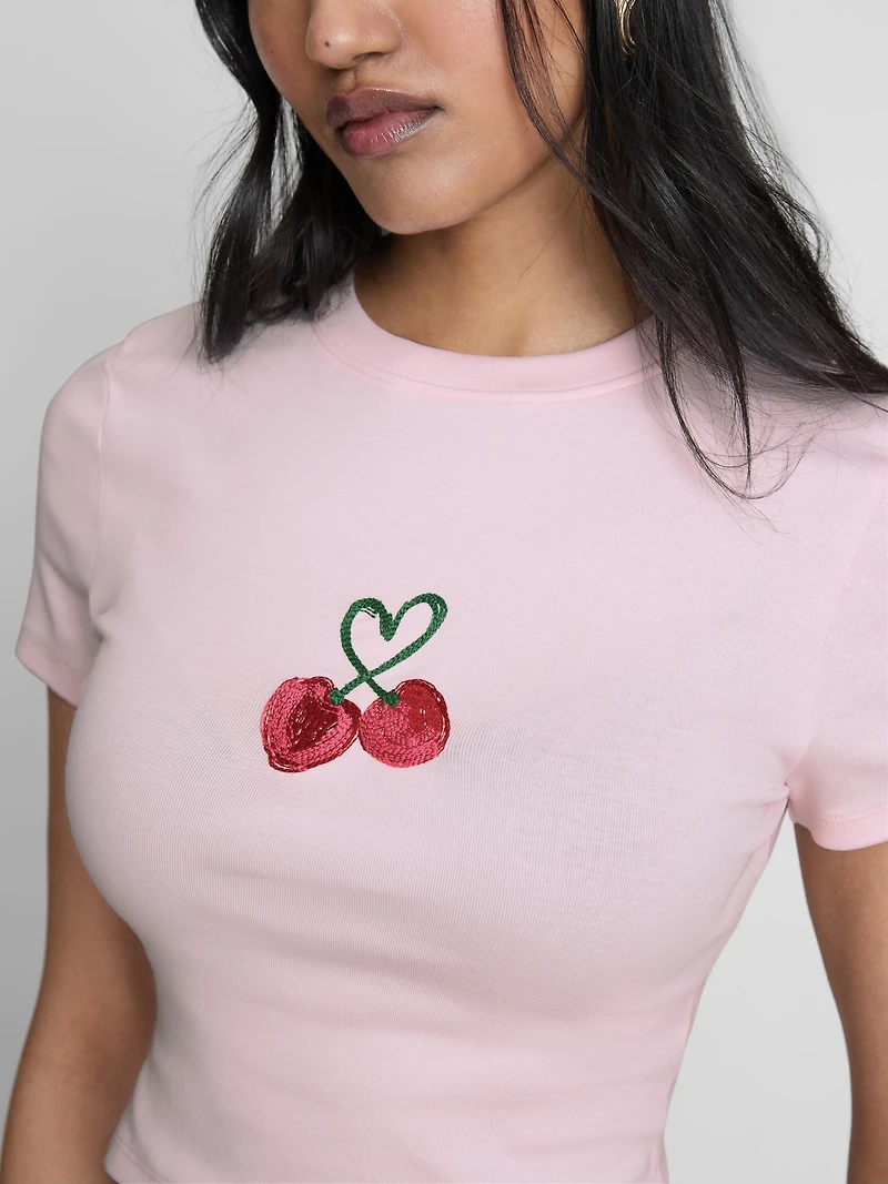 Cotton Embroidered Baby Tee