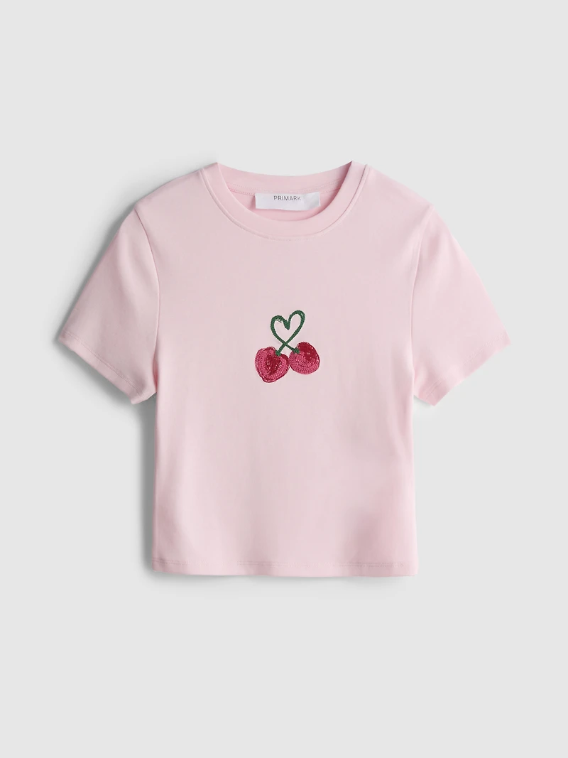 Cotton Embroidered Baby Tee