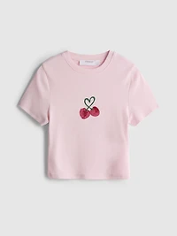 Cotton Embroidered Baby Tee