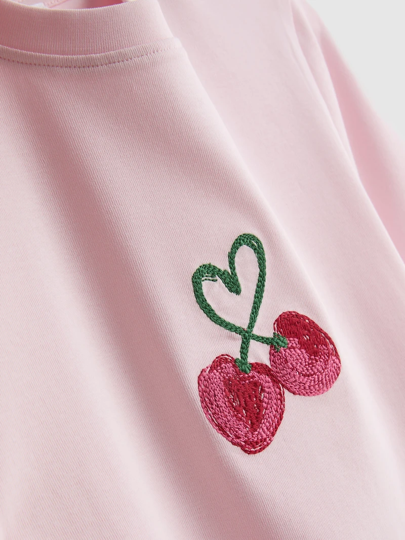 Cotton Embroidered Baby Tee