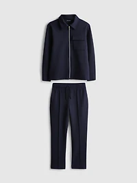 7-15yrs | Jacquard Zip-Up Jacket and Joggers Set
