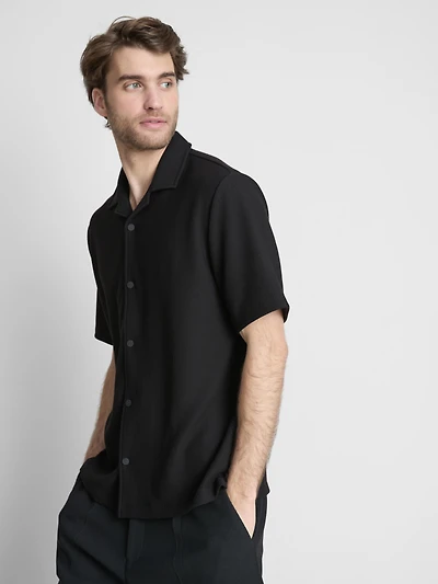 The Edit Plissé Shirt