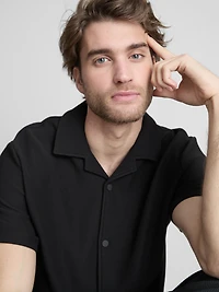 The Edit Plissé Shirt