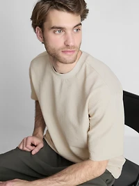 The Edit Short Sleeve Textured T-Shirt