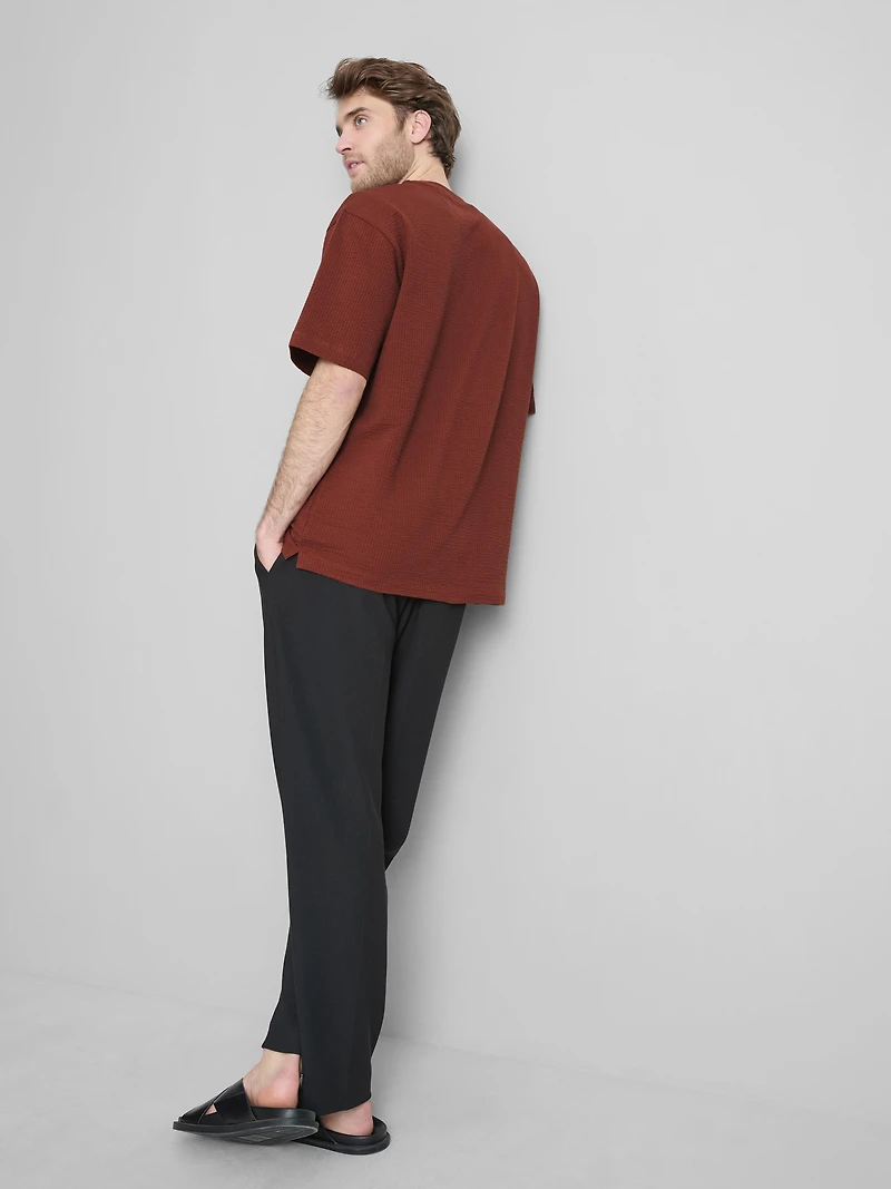 The Edit Short Sleeve Textured T-Shirt