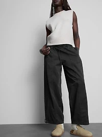 Wide Leg Seam Detail Utility Pants