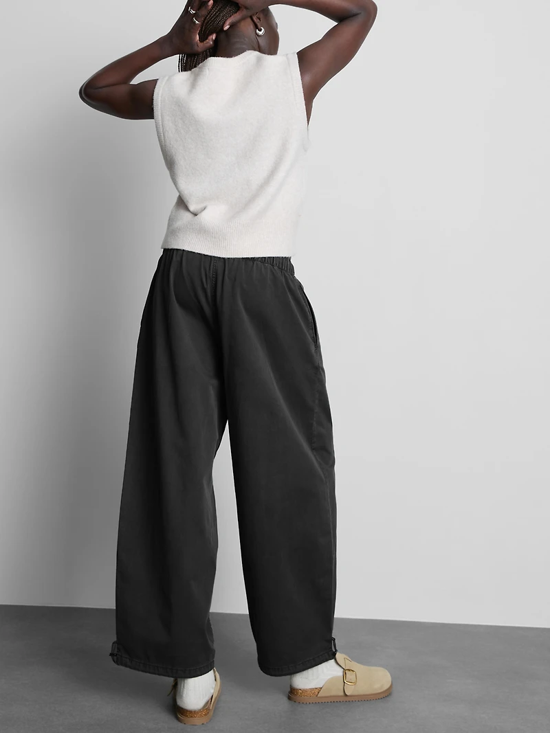 Wide Leg Seam Detail Utility Pants