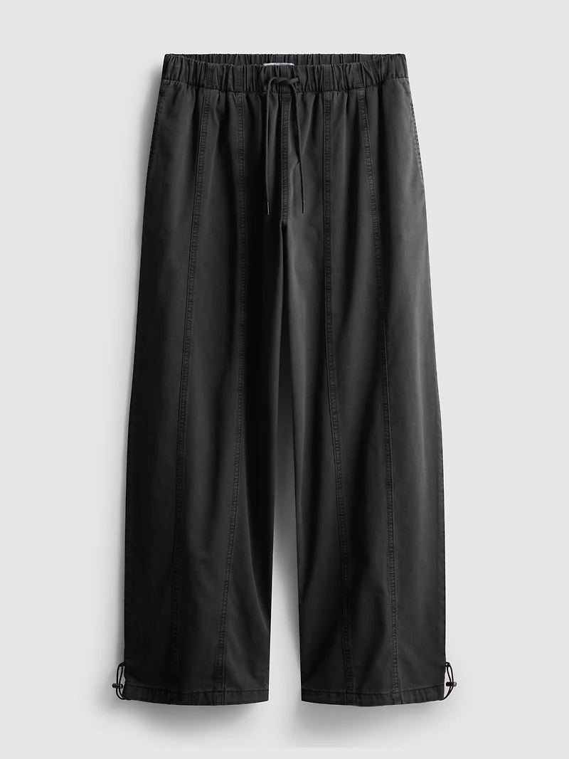 Wide Leg Seam Detail Utility Pants