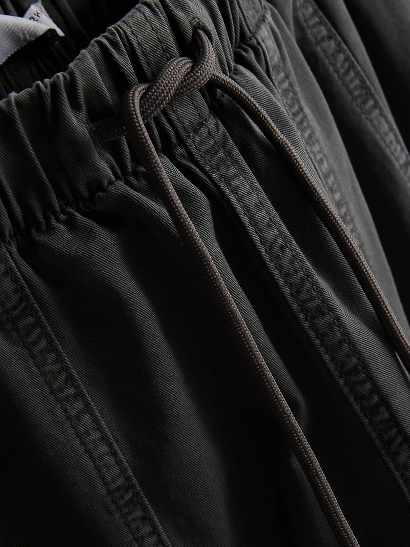 Wide Leg Seam Detail Utility Pants