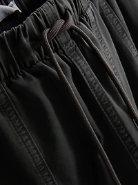 Wide Leg Seam Detail Utility Pants