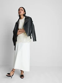 Broderie Hem Short Sleeve Sweater