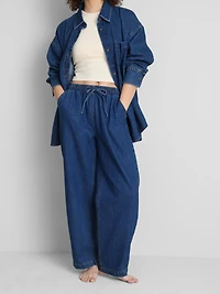 Cotton Denim Tapered Jogger Jeans