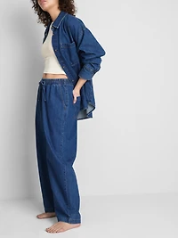 Cotton Denim Tapered Jogger Jeans