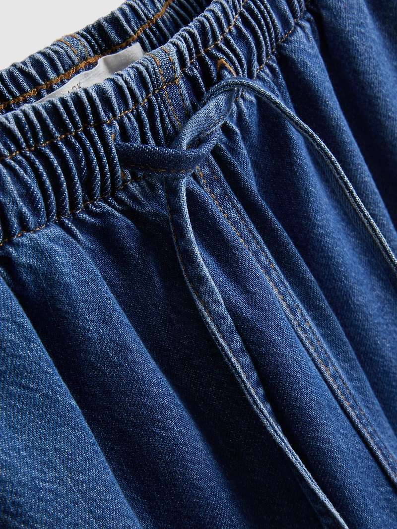 Cotton Denim Tapered Jogger Jeans