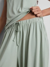 Modal-Rich Lace-Trim Pajama Bottoms